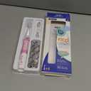 SEAGO Kids Electric Toothbrush with 2 Mins Timer and 4 Replacement Bursh Heads, Rainbow LED Light Make Brushing Fun, Pink Color Girls Battery Powerd for 4-12 Years OldSG-977