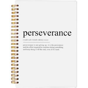 Perseverance Definition Inspirational Notebook, Motivational Journal, Inspirational Gifts for Coworkers Women Men, Inspiring Work Spiral Notebooks 5.5x8.3 Inch