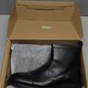 Arkbird Men's Chelsea Boots Zip Ankle Dress Boot Genuine Leather Boots for Casual and Formal (11.5, Black)