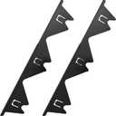 Stove Gap Covers Stainless Steel, 2 Pcs Stove Gap Filler, Heat Resistant and Easy to Clean, Retractable Length 13.8" to 27.5", Width 0.79",Black