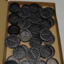 uxcell 40Pcs 50mm/2in Air Vents Circular Soffit Vents, Black Plastic Soffit Vent Cover for Cabinet, Wardrobe