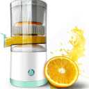 SUNHAIXIA Rechargeable Electric Juicer - Citrus Juicer with Type-c Rechargeable for Orange, Lemon and Grapefruit Juicing. (White-45Watts)