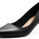 ZURIN Women's Pointed Toe Comfortable Stiletto Heels Closed Toe Dress Pumps Shoes for Wedding Work Office Business 2 1/2 inch (Black)