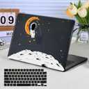 Funut for MacBook Pro 14 inch Case M5 2026 M4 2025 M3 M2 M1 2024-2021 A3427 A3426 A3434 A3112 A3185 A3401 A2918 A2992 A2779 A2442, Printed Plastic Hard Shell Case & Keyboard Cover,Astronaut