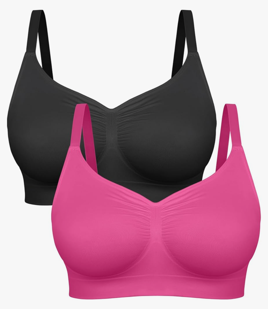 FeelinGirl Bralettes for Women with Support Comfortable Bras No Underwire Seamless Everyday Bras, L