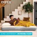INTEX 64101E Dura-Beam Standard Single-High Air Mattress: Fiber-Tech Twin Size 10in Bed Height 300lb Weight Capacity Pump Sold Separately