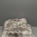 COOVA Faux Fur Throw Blanket for Couch, Cozy Soft and Fuzzy Plush Rabbit Fur Bubble Blanket for Sofa Bedroom Living Room, 60x80 Inches Tie Dye Brown