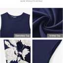 BTFBM Women Casual Sleeveless Summer Dresses 2025 Spring Crewneck Patchwork Boho Floral Ruffle Cocktail Party Midi Dress (Blue, M)