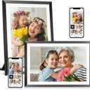 BIGASUO 10.1" WiFi Digital Picture Frame with LED Light, 1280 * 800 HD Touch Screen Smart Photo Frame, 32GB Memory, Support USB/SD Card, Auto-Rotate, Share Photos/Videos Remotely via Uhale APP 2-Pack