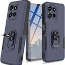 for Moto G 2025 Case [Not Fit Power/Stylus] [15 FT Military Grade Drop Protection], Motorola G 5G 2025 Case with 2X Tempered Glass Screen Protector, Shockproof Phone Case for Moto G 5G 2025 Dark Blue