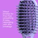 Conair Curl Define Pro Hair Brush for Curly Hair, Dual-Vent Design with Continuous Grooves, Mixed Bristles for Frizz-Free Detangling, Smoothing, and Curl Definition (Purple Pulse)