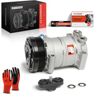 A-Premium Air Conditioner AC Compressor with Clutch Compatible with Chevrolet, GMC, Cadillac, Isuzu, Oldsmobile Vehicles - Silverado, Suburban, Yukon, C1500, C2500, Escalade, Tahoe, Blazer