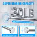 TEECK Shower Curtain Rod, 32-68 inch Adjustable Spring Tension Curtain Rod, Never Rust Anti-Slip Shower Curtain Rod for Bathroom, No Drilling, Never Collapse, Easy to Use, Silver