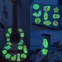 55 Pcs Colorful Fishs Sea Animals Stickers Glow in The Dark, Vinyl Sea Animals Water Bottle Sticker Pack for Teens, Waterproof Skateboard Laptop Decals for Adults Students Kids Girls Boys (Luminescent-056ksxx)