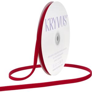 Mothers Day Ribbon Red Velvet Ribbon 3/8 Inch x 30 Yards, Nylon Vintage Red Velvet Ribbons for Gift Wrapping, Christmas Decoration, Bow Making, Sewing, Handmade Craft, Bouquet Packaging