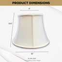 Royal Designs Modified Bell Lamp Shade, Linen Eggshell, 11 x 18 x 13.5