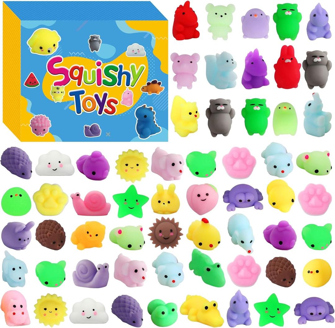 200 Pcs Mochi Squishy Toys, Kawaii Squishies Bulk Party Favors for Kids 4-8 8-12 Boys Girls Toddlers Teens, Gifts for Easter Basket Stuffers Egg Fillers Birthday Classroom Prizes Goodie Bag Stuffers