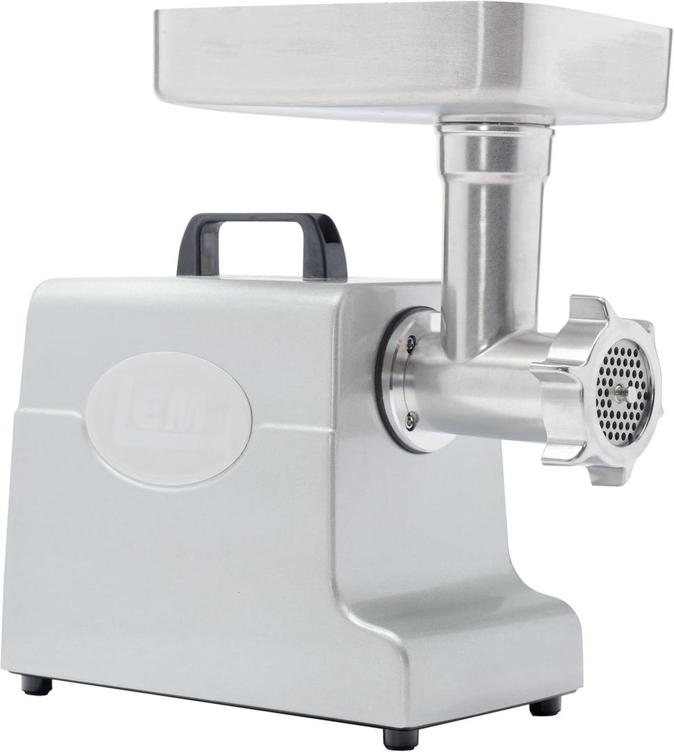 LEM Products MightyBite #8 Meat Grinder, 500 Watt Aluminum Electric Meat Grinder Machine, Ideal for Regular Use