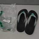 MEGNYA Womens Flip Flops/Sandals/Summer Beach Slippers (7, W4-mint-black)