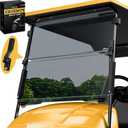 Golf Cart Windshield for EZGO TXT 1995-2013 Gas & Electric, 40.7" W X 28.3" H, 3/16" Thick PC, Foldable Front Windshield with Heavy Duty Hinge, Anti-UV, Impact Resistant, Scratch Resistant