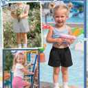 4 Pack Toddler Girl Shorts, 18m-5t | Baggy Pull On Athletic Shorts with Pockets, Elastic Waist SweatShorts, Back to School, Summer Casual Daily Wear, Comfortable