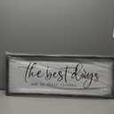 Surfapans Laundry Room Wall Decor The Best Days End In Dirtiest Clothes Sign 32"12" Funny Rustic Farmhouse above the Bathtub Large Modern Wood Framed Plaque Wall Art Hanging (Black)