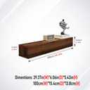 Floating Solid Wood Console Table, 39'' Wall Mounted Narrow Entryway Table with Storage Shelf, Modern Couch Shelves Small Entry Way Tables for Entryway, Front Hall, Hallway (Walnut, 39.37IN)