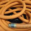 Wiseflow Garden Hose 150FT x 3/4", Heavy Duty Rubber Hose, Water Hose with Five Layered Braiding, Male Female Fittings, 1200PSI Burst, 300PSI Working for Yard, Car Wash, Pets (Orange)