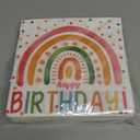 50 Pieces Boho Napkins Disposable Boho Party Napkins 13 x 13 Inches,Paper Cocktail Napkins Birthday Supplies Decorations for Baby Shower Birthday Party, Pack Of 4