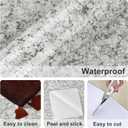 Granite Contact Paper for Countertops Peel and Stick Wallpaper Removable Self Adhesive Stick on Wallpaper Vinyl Temporary Marble Countertop Contact Paper Grey Kitchen Backsplash 15.8" x78" (Gray)