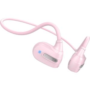 BANIGIPA Kids Headphones, Open Ear Headphones Comfortable for Teens Child Boys Girls, Wireless Bluetooth 5.4 Headset w/Mic for School/Tablet/Travel, 13g Ultra-Light, Protect Hearing, 10H Playtime (G03-Pink)