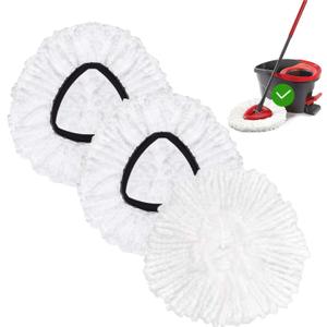 3 Pack Spin Mop Replacement Head Mop Refill Compatible with Oceda Triangle Swivel Mops Microfiber Swivel Mop Refill,Deep Clean,Machine Washable and Easy to Replace