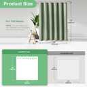 Dynamene Long Fabric Shower Curtain - 78 inch Waffle Weave Heavy Duty Cloth Shower Curtains for Bathroom, Neutral Weighted Hotel Spa Luxury Bath Curtain Set with 12 Plastic Hooks,72x78, Sage Green