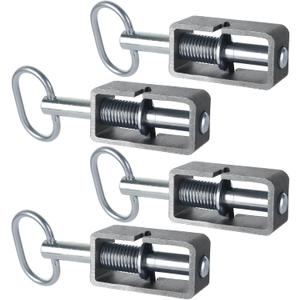 4Pcs Weld-On 5/8" Spring Latch Assembly with Plain Tube, Heavy Duty Trailer Gate Latch, Trailer Ramp Latch, 1.3x1.3x5.2inch