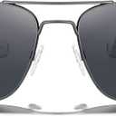 MERRY'S Classic Square Aviator Military Polarized Sunglasses for Men or Women S8636 (55mm)