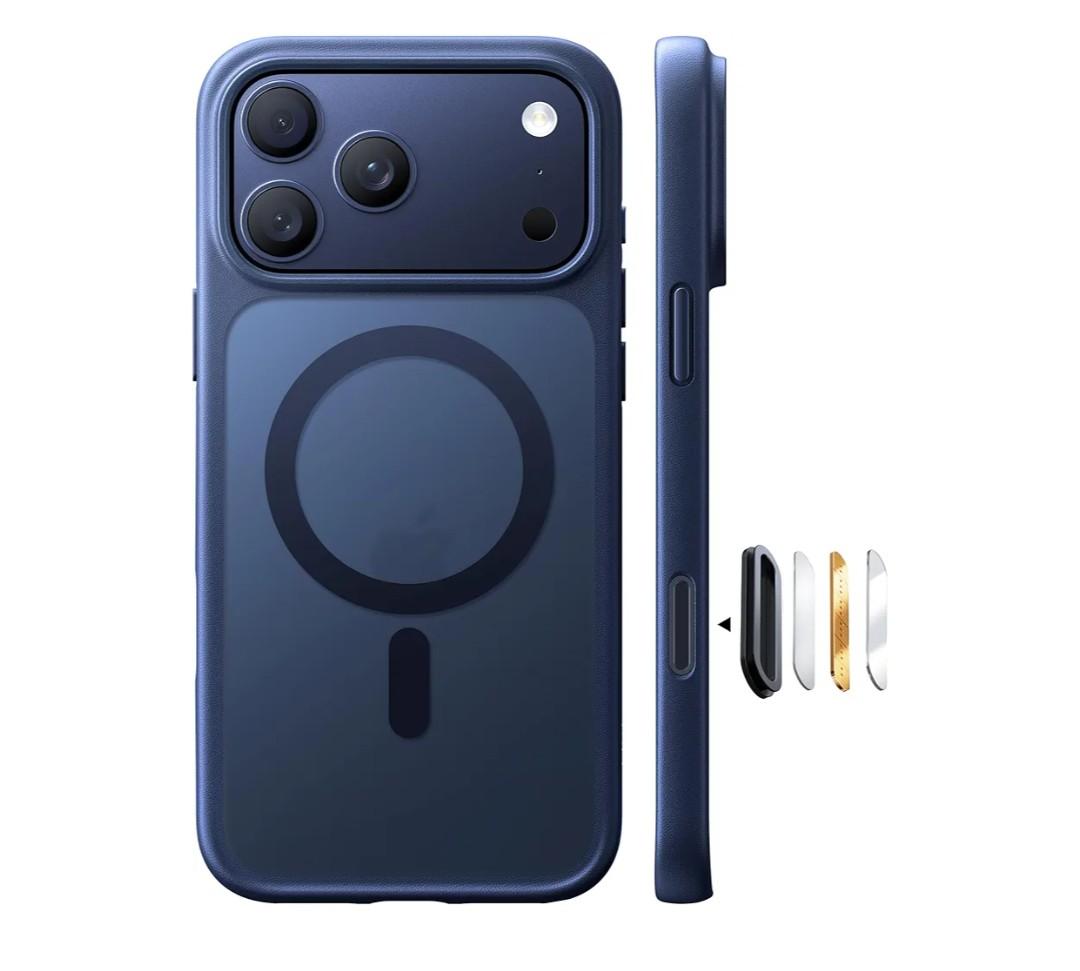 TORRAS for iPhone 17 Pro Case, Camera Control, Fit for MagSafe, Military-Grade Protection, Magnetic Slim Translucent Anti-Fingerprint Phone Case for iPhone 17 Pro 6.3", Deep Blue