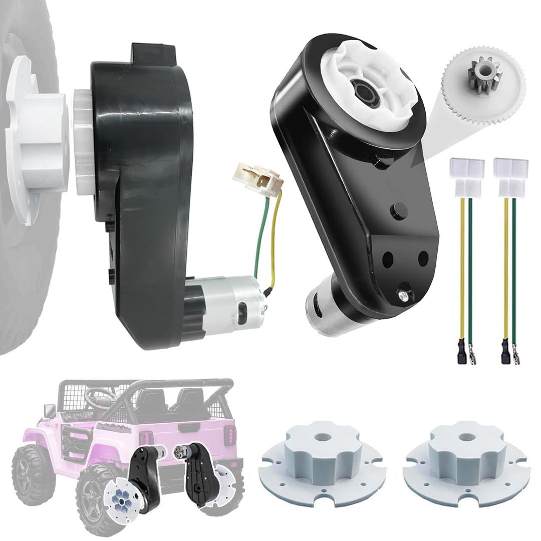 2PCS Kids Ride On Car Gearbox 12V RS550 40000RPM High-Speed Motor Gearbox for Power Wheels Kid's Ride on Toys,High Torque Motor for Kid's Electric Vehicle Replace Parts,2 Free Coupler