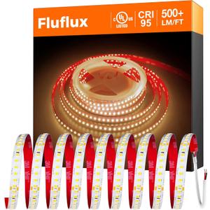 24V 2835 LED Strip Lights 3000K, 500+LM/FT, 32.8FT, UL Listed, CRI95, High Density 160LEDs/m Tape Light, Cuttable, Dimmable, VHB Equipped, for Pros, Displays, Highlightings (NO Power Supply)