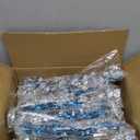 Metallic Christmas Foil Spray Centerpiece Glitter Christmas Decoration Snowflake Foil Spray Christmas Centerpiece for Table Xmas Winter Party Supplies, Blue, Silver (18 Pieces)