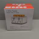 Toaster 4 Slice Retro Stainless Steel,Best Prime 4 Slice Toaster Wide Solt with 7 Shade Settings, Perfect for Waffles, Bagels and More Lainsten T-527