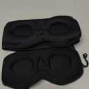 LC-dolida Bamboo Cotton Bluetooth Sleep Mask, 2 in 1 3D Soft Sleep Mask with Sleep Headphones, Sleep Eye Mask with Timming Setting, Blackout Sleeping Mask for Side Sleepers, Women Men, Black