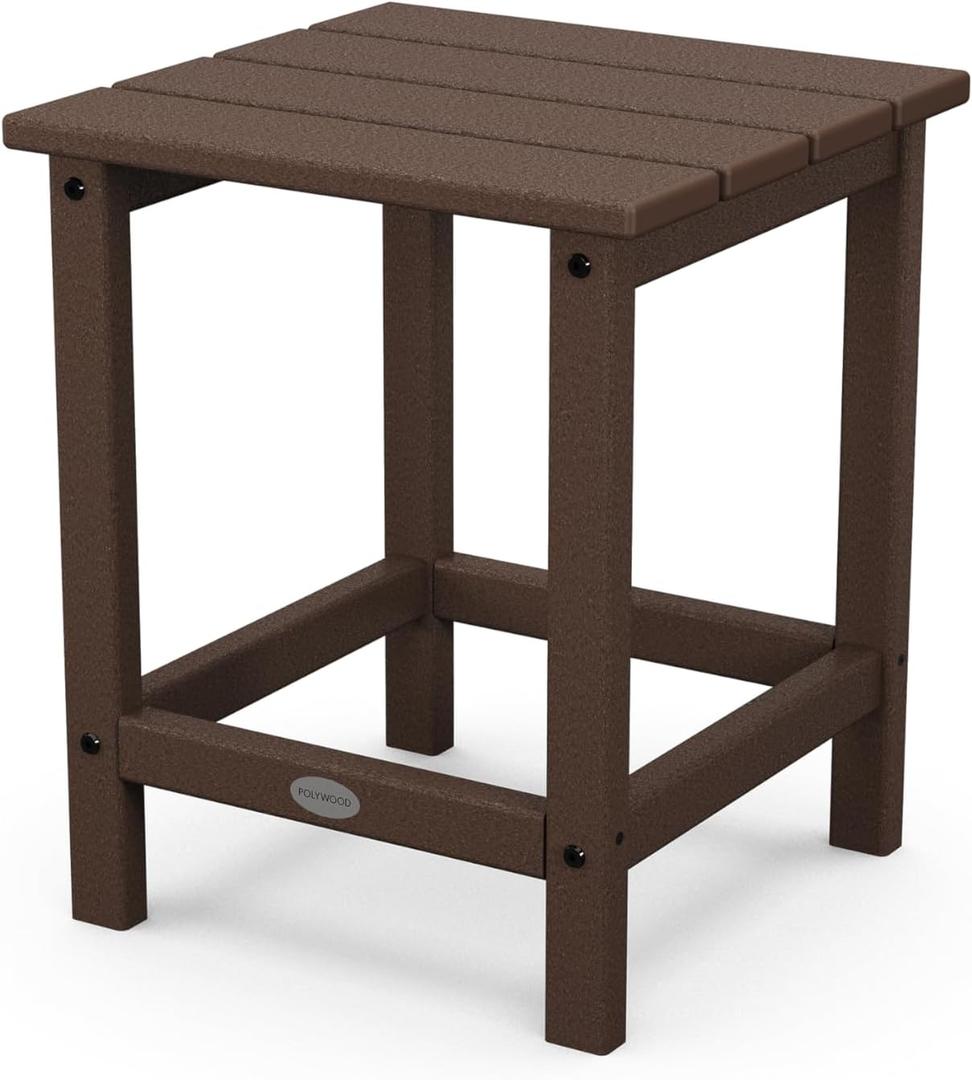 POLYWOOD ECT18MA Long Island 18" Side Table, Mahogany