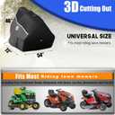 420D Riding Lawn Mower Cover, Waterproof Tractor Cover Heavy Duty Fits Decks up to 54",Universal fit for John Deere, EGO, Toro, Craftsman and More -72"L x 54"W x 46"H-Gray