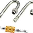 Dually Valve Stem Extenders,2Pieces 180 Degree Heavy Duty Universal Metal Valve Stem Extensions for for Truck Tires, RV Tires, Motorhome, Coach, Pickup, Motorcycle, Bike, Trailers