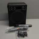 Karaoke Machine, Portable Bluetooth Karaoke Speaker with 2 Wireless Microphones, PA System for Adults Kids with LED Lights & Echo Adjustment, Supports TWS/TF/USB/AUX for Home Party (T03-2 MICS)