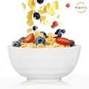 Wrova Wheat Straw Bowls Set 60 OZ, Unbreakable Large White Bowls Set of 6, Microwave and Dishwasher Safe Big Cereal Bowl for Dorm and Apartment, Salad Bowl for Serving Oatmeal and Popcorn (White)