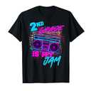 2nd Grade is My Jam Vintage 80s 1980s Teacher Student Retro T-Shirt, Size L