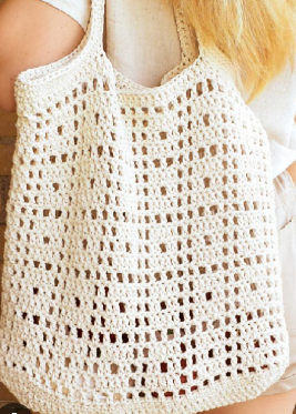 hatisan Crochet Bags for Women - Large Tote Aesthetic Handbag Shoulder Hippie Knit Bag