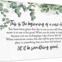 BIWSHA Inspirational This is the Beginning of a New Day Canvas Wall Art Prints Decor for Home Bathroom Bedroom Living Room Office，Motivation Themed Art Decor 16x24 Inch,Positive Saying Art Gifts