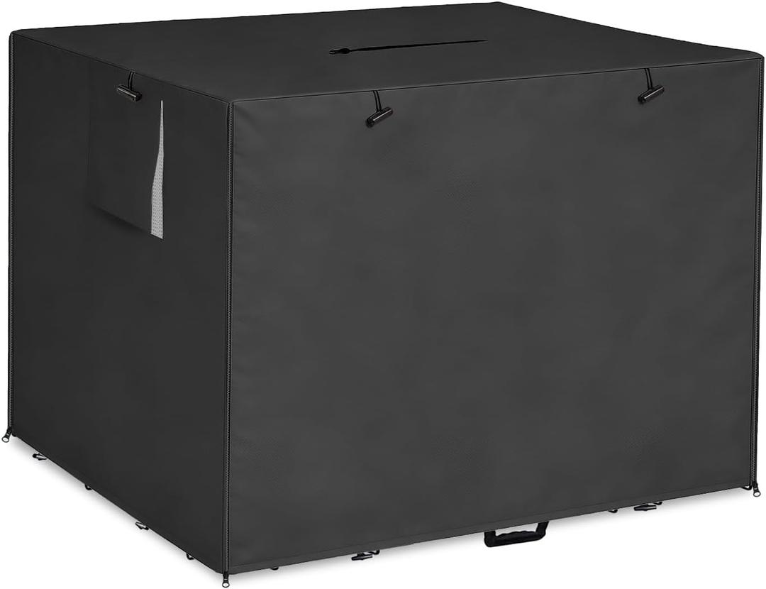 42 Inch Wire Dog Crate Cover,Durable Windproof Privacy Polyester Pet Kennel Covers,Breathable Blackout Cover for 1/2/3 Door Dog Cage. (42" L x 28" W x 30" H,Black)